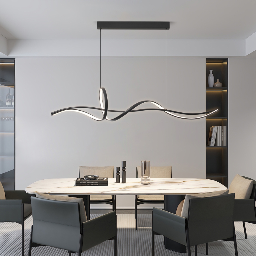 BRILAGI - LED dimmbare Pendelleuchte an einem Kabel SIGNATURE LED/55W/230V 3000-6000K 120x23 cm schwarz + Fernbedienung