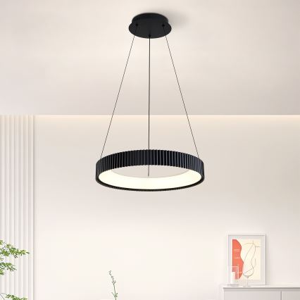 Brilagi - Dimmbare LED-Pendelleuchte an Seil FALCON MODERN LED/30W/230V 3000-6500K Ø 40 cm schwarz + Fernbedienung