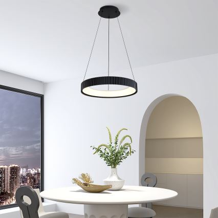Brilagi - Dimmbare LED-Pendelleuchte an Seil FALCON MODERN LED/30W/230V 3000-6500K Ø 40 cm schwarz + Fernbedienung