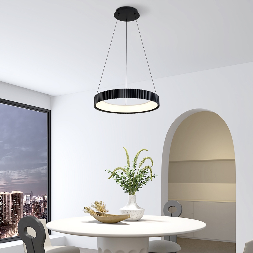 Brilagi - Dimmbare LED-Pendelleuchte an Seil FALCON MODERN LED/30W/230V 3000-6500K Ø 40 cm schwarz + Fernbedienung