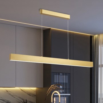 Brilagi - Dimmbare LED-Hängeleuchte SLEEKLINE SMART LED/40W/230V 3000-6000K Wi-Fi Tuya golden + Fernbedienung