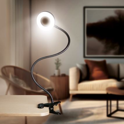 Brilagi - Dimmbare LED-Lampe mit Clip ORBELA LED/8W/5V 3000/4000/5000K schwarz