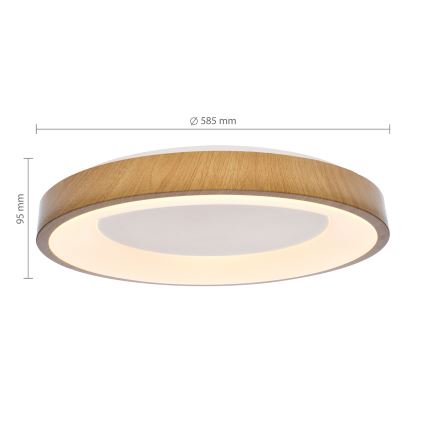 Brilagi - dimmbare LED-Deckenleuchte DORIA LED/60W/230V 3000-6500K Ø 60 cm + Fernbedienung