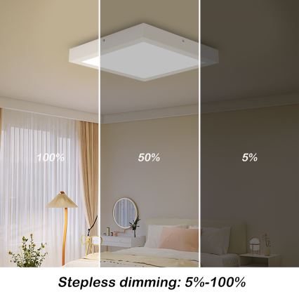Brilagi - Dimmbare LED-Deckenleuchte für Badezimmer FRAME SMART LED/24W/230V 30x30 cm 3000-6000K IP44 weiß + Fernbedienung