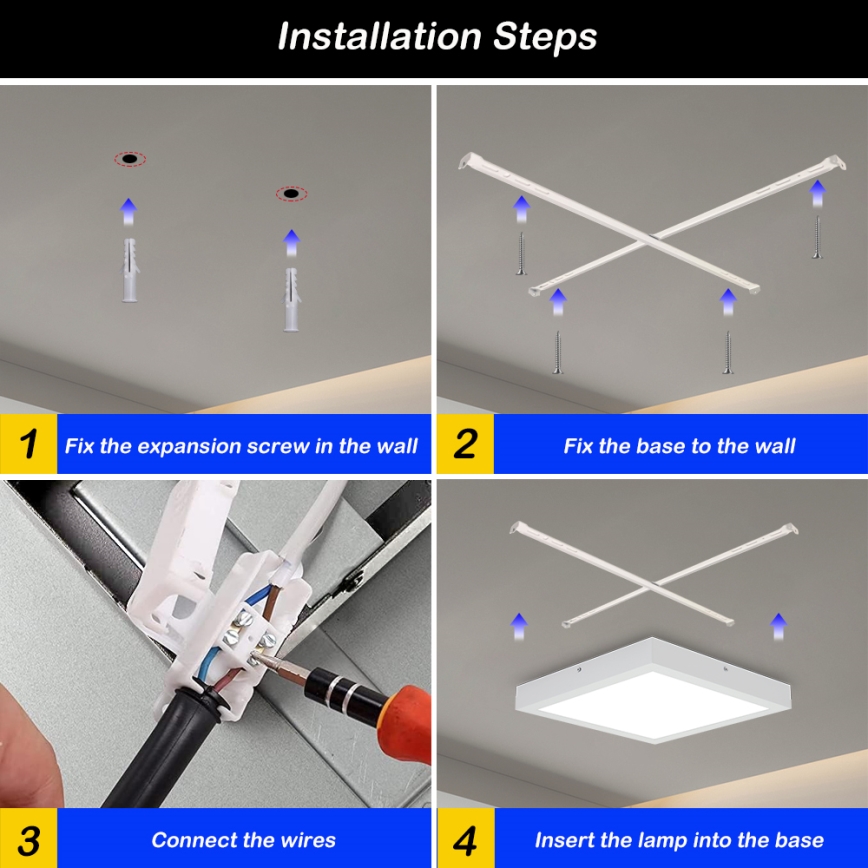 Brilagi - Dimmbare LED-Deckenleuchte für Badezimmer FRAME SMART LED/24W/230V 30x30 cm 3000-6000K IP44 weiß + Fernbedienung