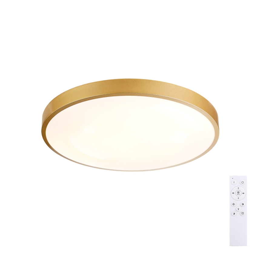 Brilagi - LED-dimmbare Deckenleuchte GLASS POOL DOUBLE LED/48W/230V 3000-6000K 40 cm goldfarben + Fernbedienung
