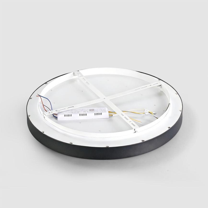 Brilagi - LED dimmbare Deckenleuchte GLASS POOL DOUBLE LED/48W/230V 3000-6000K 40 cm schwarz + Fernbedienung