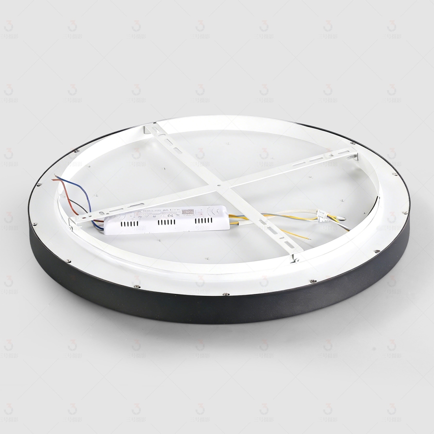 Brilagi - Dimmbare LED-Deckenleuchte GLASS POOL DOUBLE LED/60W/230V 3000-6000K 50 cm schwarz + Fernbedienung