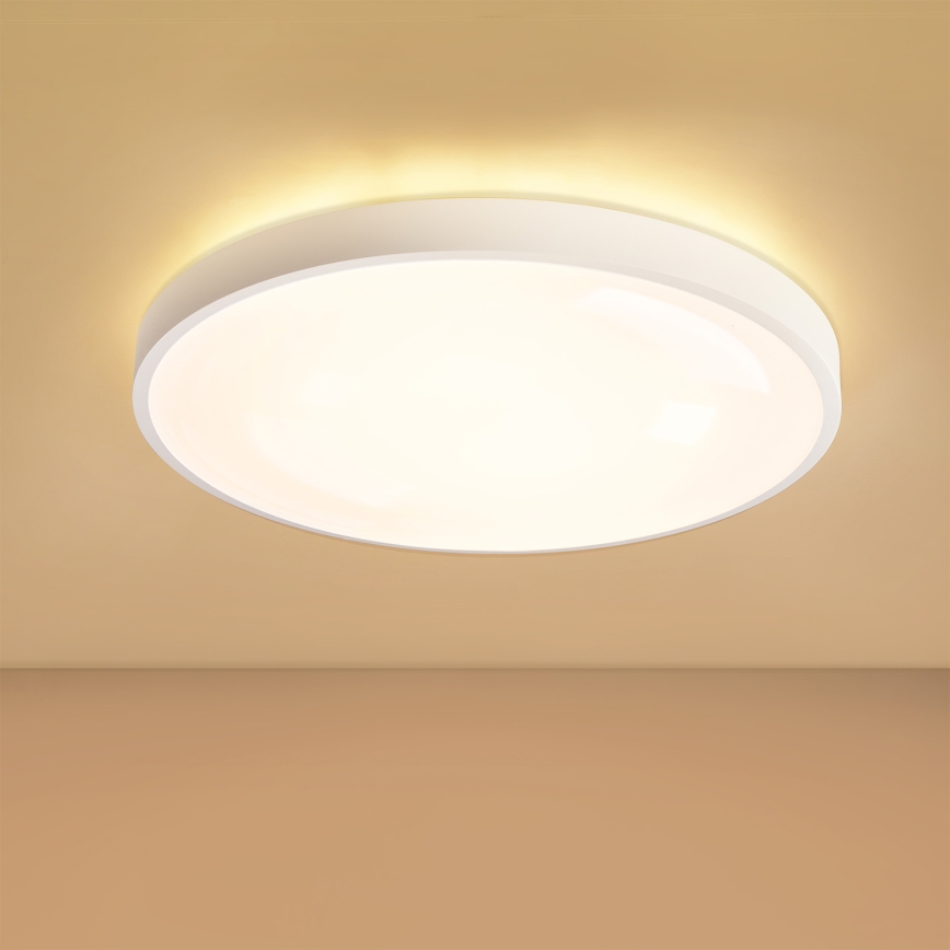 Brilagi - LED dimmbare Deckenleuchte GLASS POOL DOUBLE LED/60W/230V 3000-6000K 50 cm weiß + Fernbedienung