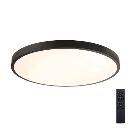 Brilagi - Dimmbare LED-Deckenleuchte GLASS POOL DOUBLE LED/80W/230V 3000-6000K 60 cm schwarz + Fernbedienung