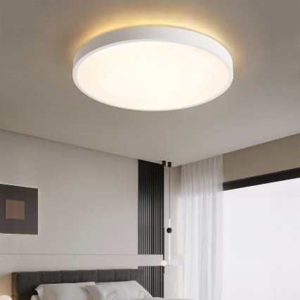 Brilagi - Dimmbare LED-Deckenleuchte GLASS POOL DOUBLE LED/80W/230V 3000-6000K 60 cm weiß + Fernbedienung