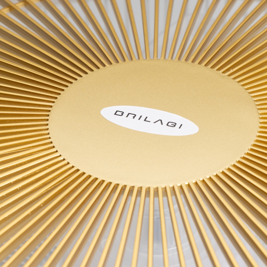 Brilagi - Dimmbare LED-Leuchte mit Ventilator AURA LED/38W/230V 3000-6000K golden + Fernbedienung