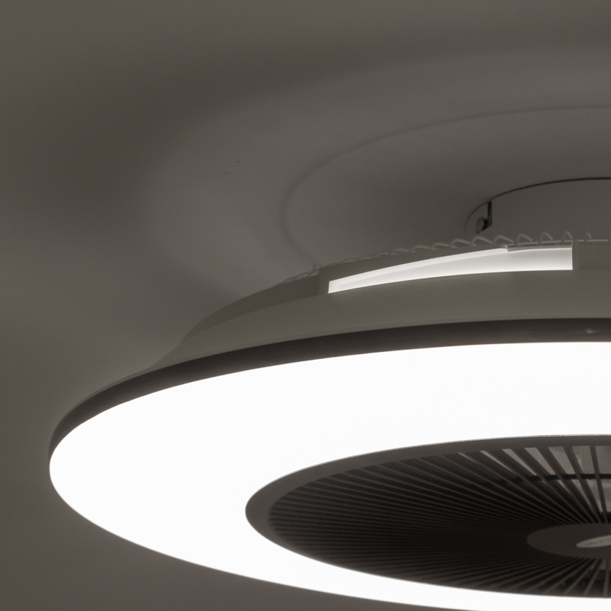 Brilagi - Dimmbare LED-Leuchte mit Ventilator AURA LED/38W/230V 3000-6000K schwarz + Fernbedienung