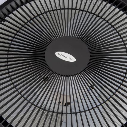 Brilagi - Dimmbare LED-Leuchte mit Ventilator AURA LED/38W/230V 3000-6000K schwarz + Fernbedienung