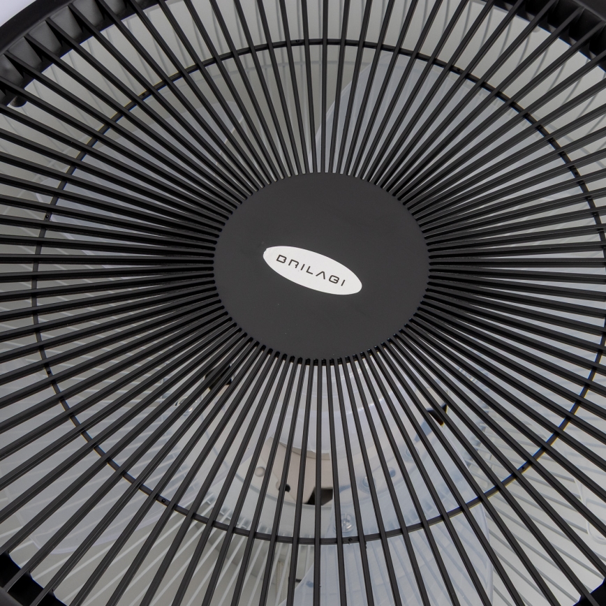 Brilagi - Dimmbare LED-Leuchte mit Ventilator AURA LED/38W/230V 3000-6000K schwarz + Fernbedienung