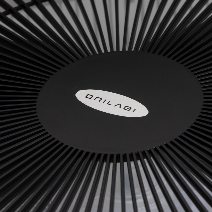 Brilagi - Dimmbare LED-Leuchte mit Ventilator AURA LED/38W/230V 3000-6000K schwarz + Fernbedienung