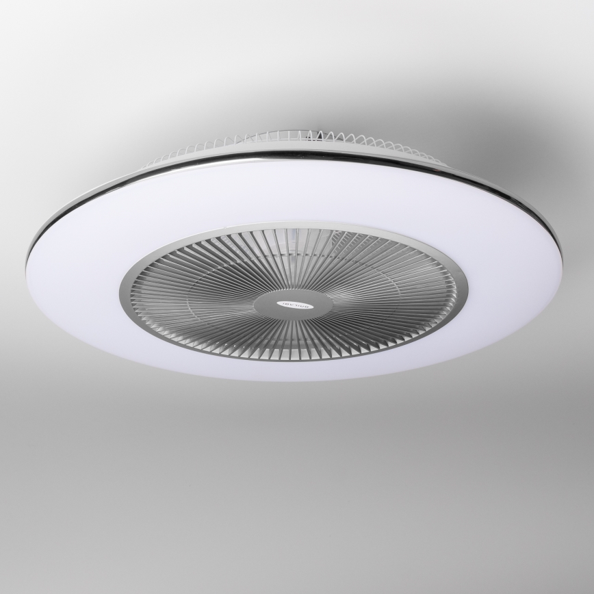 Brilagi - Dimmbare LED-Leuchte mit Ventilator AURA LED/38W/230V 3000-6000K silbern + Fernbedienung