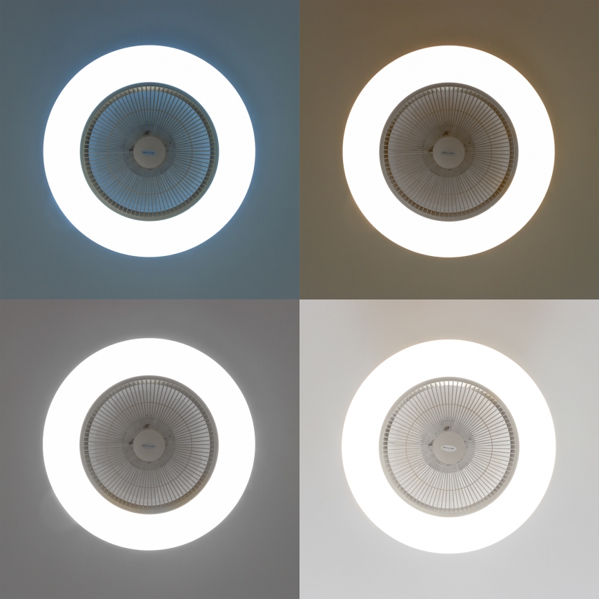 Brilagi - Dimmbare LED-Leuchte mit Ventilator AURA LED/38W/230V 3000-6000K silbern + Fernbedienung