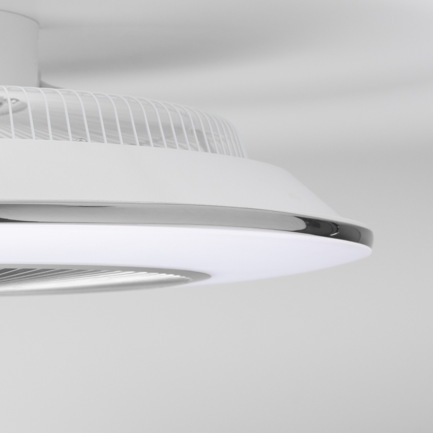 Brilagi - Dimmbare LED-Leuchte mit Ventilator AURA LED/38W/230V 3000-6000K silbern + Fernbedienung
