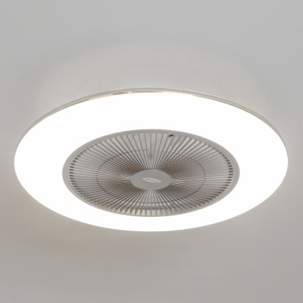 Brilagi - Dimmbare LED-Leuchte mit Ventilator AURA LED/38W/230V 3000-6000K silbern + Fernbedienung