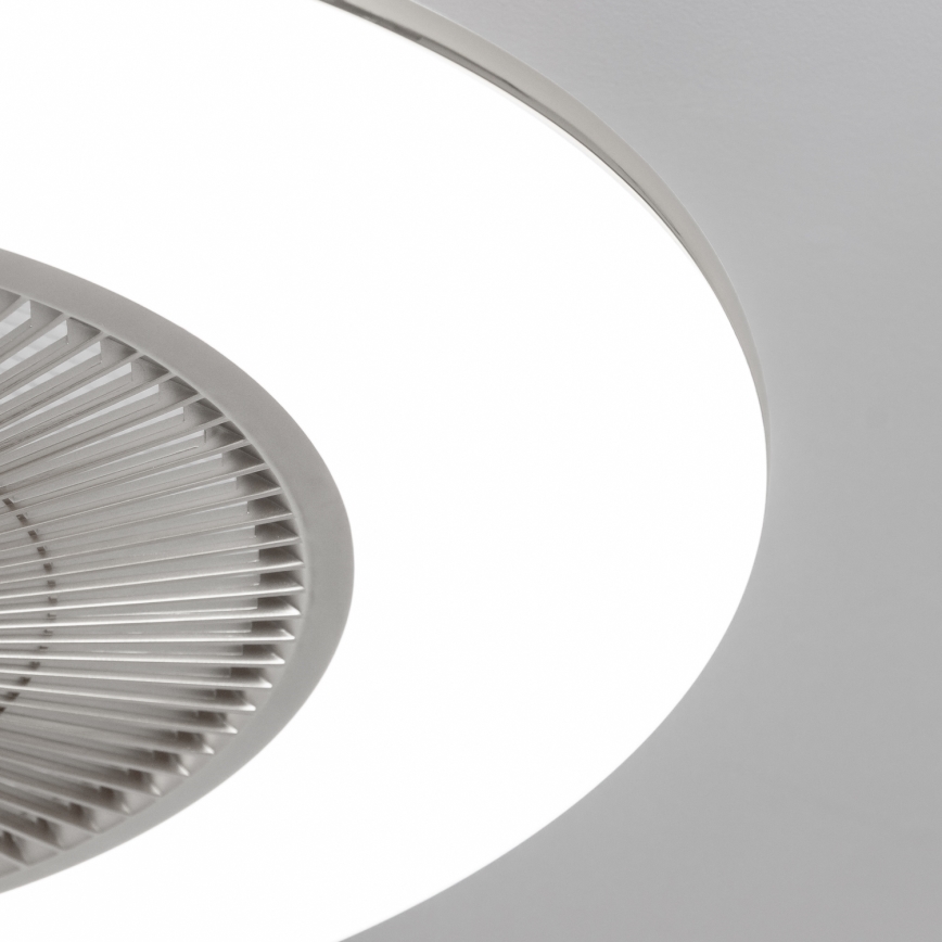 Brilagi - Dimmbare LED-Leuchte mit Ventilator AURA LED/38W/230V 3000-6000K silbern + Fernbedienung