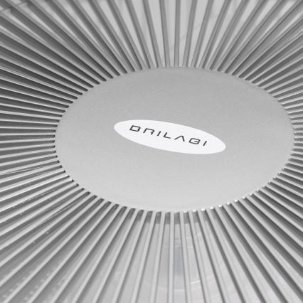 Brilagi - Dimmbare LED-Leuchte mit Ventilator AURA LED/38W/230V 3000-6000K silbern + Fernbedienung