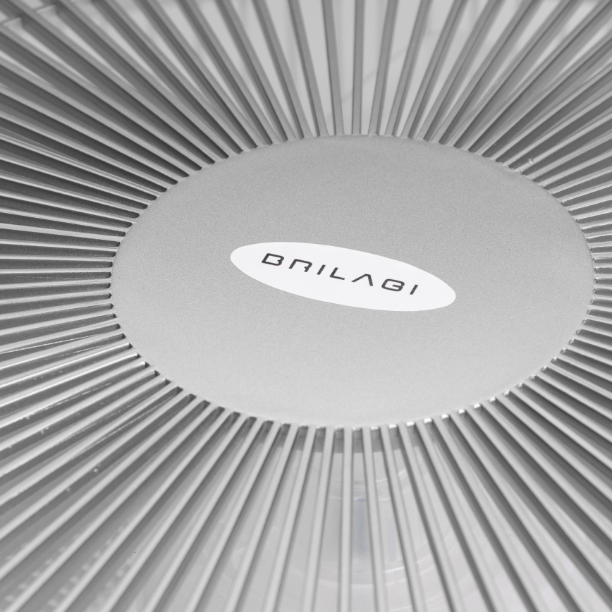 Brilagi - Dimmbare LED-Leuchte mit Ventilator AURA LED/38W/230V 3000-6000K silbern + Fernbedienung
