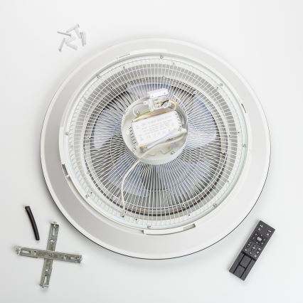 Brilagi - Dimmbare LED-Leuchte mit Ventilator AURA LED/38W/230V weiß + Fernbedienung