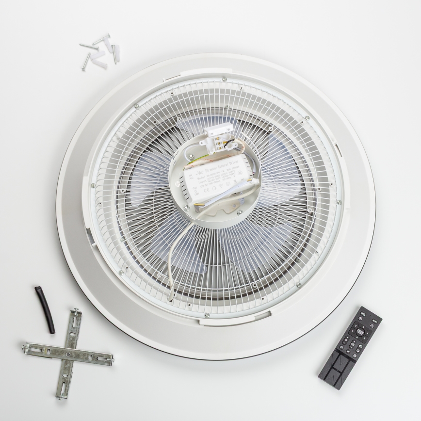 Brilagi - Dimmbare LED-Leuchte mit Ventilator AURA LED/38W/230V weiß + Fernbedienung