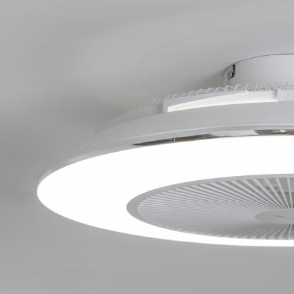 Brilagi - Dimmbare LED-Leuchte mit Ventilator AURA LED/38W/230V weiß + Fernbedienung