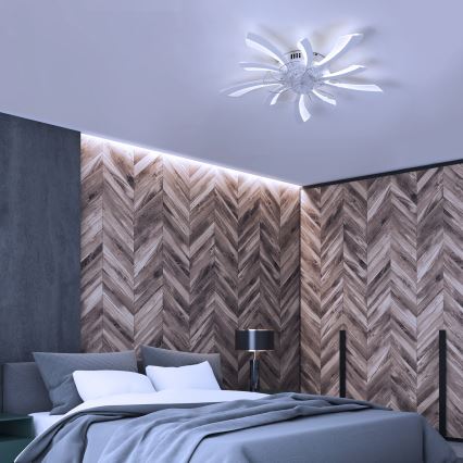 Brilagi - Dimmbare LED-Deckenleuchte mit Ventilator LED/50W/230V 3000-6500K weiß + Fernbedienung