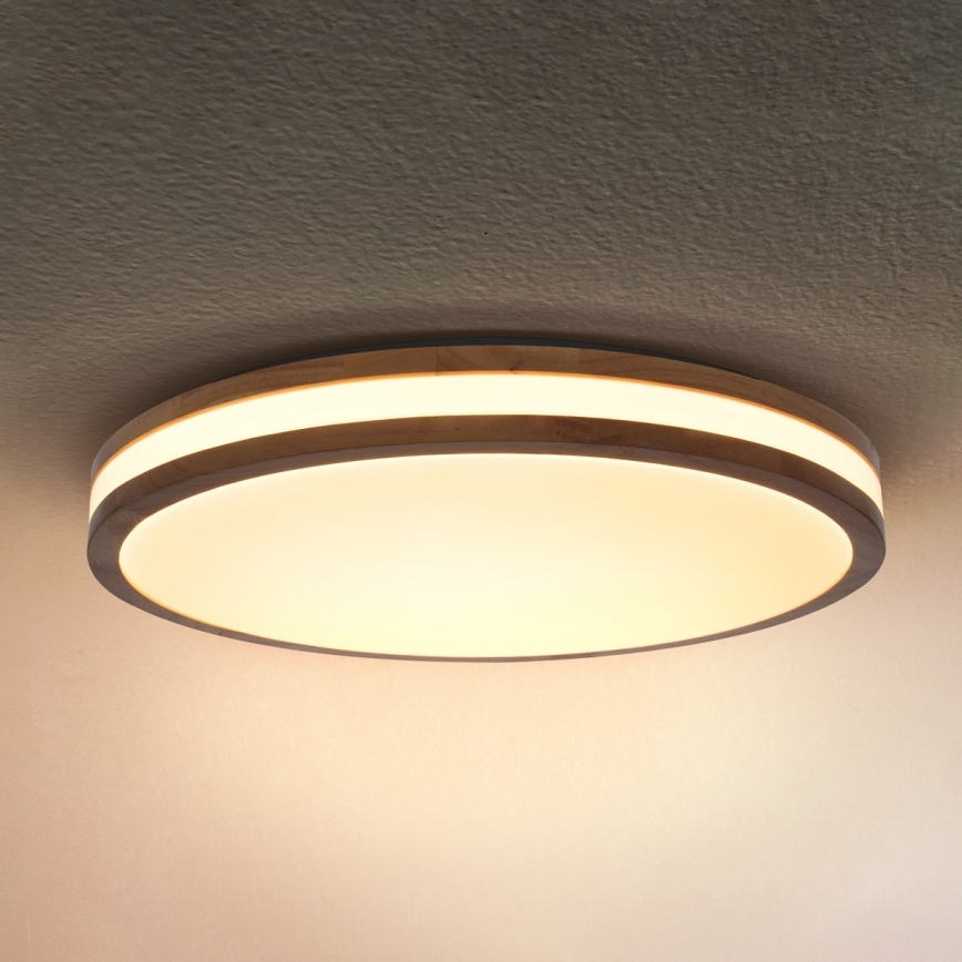 Brilagi - LED-dimmbare Deckenleuchte MOLINA LED/60W/230V 3000-6500K Eiche Ø 58 cm + Fernbedienung