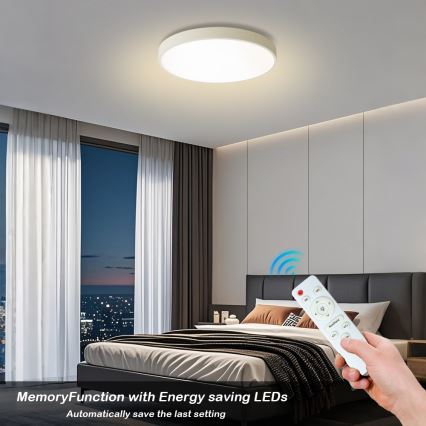 Brilagi - LED-dimmbare Deckenleuchte POOL LED/60W/230V 3000-6000K Ø 60 cm weiß + Fernbedienung
