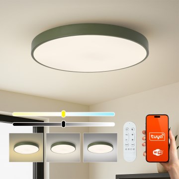 Brilagi - Dimmbare LED-Leuchte POOL SMART LED, 100 W, 230 V, Ø 80 cm, 3000–6000 K, Tuya-Wi‑Fi + Fernbedienung, grün