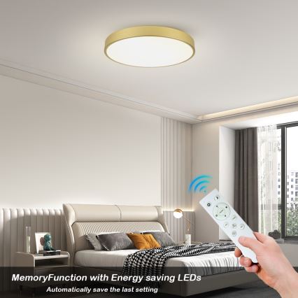 Brilagi - Dimmbare LED-Deckenleuchte POOL SMART LED/100W/230V 3000-6000K 80 cm goldfarben Wi-Fi Tuya + Fernbedienung