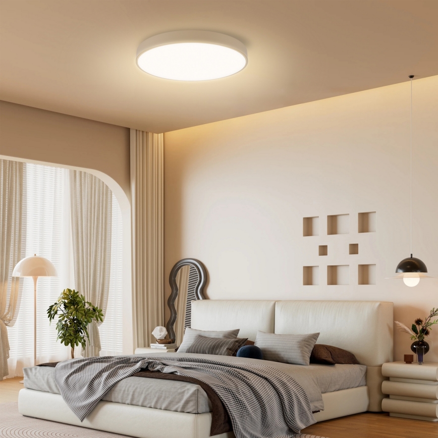 Brilagi - LED-dimmbare Deckenleuchte POOL SMART LED/60W/230V 3000-6000K Ø 50 cm Wi-Fi Tuya beige + Fernbedienung