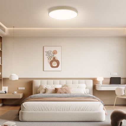 Brilagi - LED-dimmbare Deckenleuchte POOL SMART LED/60W/230V 3000-6000K Ø 50 cm Wi-Fi Tuya beige + Fernbedienung