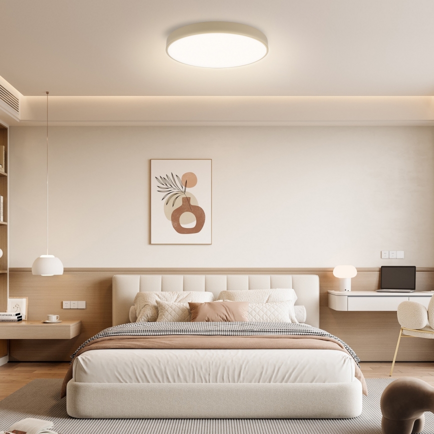 Brilagi - LED-dimmbare Deckenleuchte POOL SMART LED/60W/230V 3000-6000K Ø 50 cm Wi-Fi Tuya beige + Fernbedienung