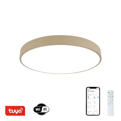 Brilagi - LED-dimmbare Deckenleuchte POOL SMART LED/60W/230V 3000-6000K Ø 50 cm Wi-Fi Tuya beige + Fernbedienung