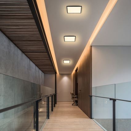 Brilagi - LED-dimmbare Deckenleuchte SLIMFRAME LED/25W/230V 30x30 cm 3000-6000K schwarz + Fernbedienung