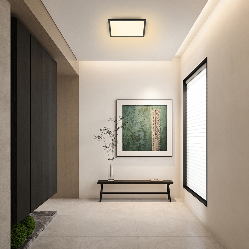 Brilagi - LED-dimmbare Deckenleuchte SLIMFRAME LED/25W/230V 30x30 cm 3000-6000K schwarz + Fernbedienung