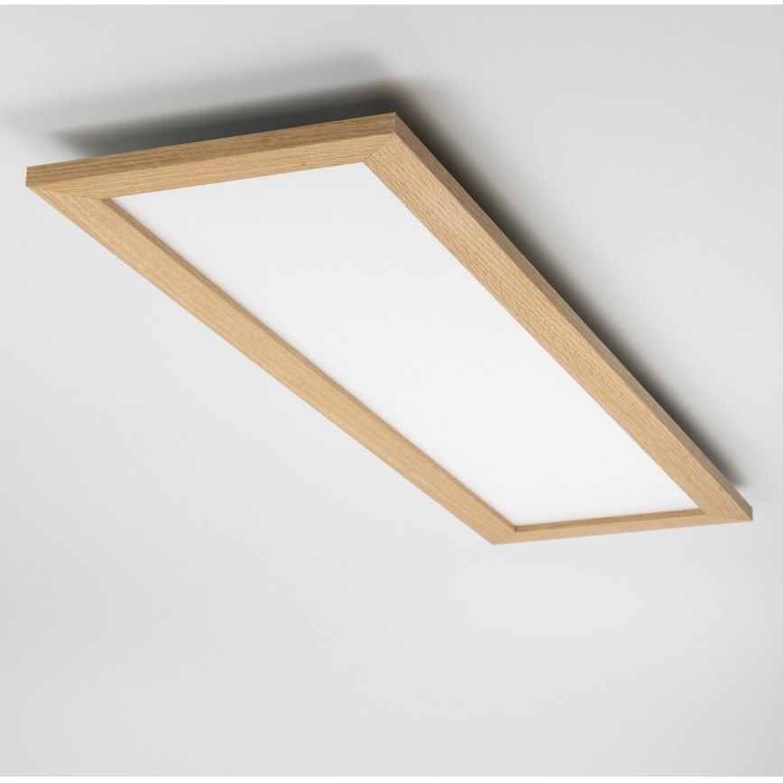 Brilagi - LED-dimmbare Deckenleuchte SLIMFRAME WOOD LED/58W/230V 124x34 cm 3000-6000K braun + Fernbedienung