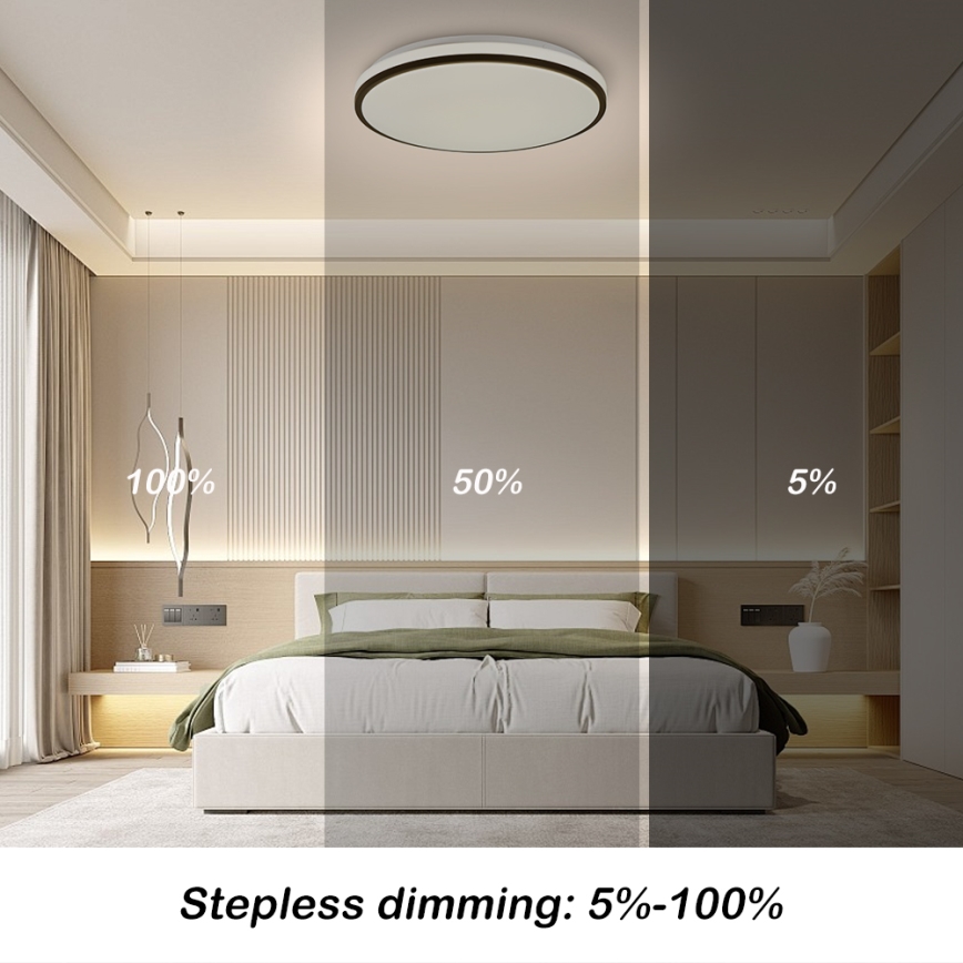 Brilagi - Dimmbare LED-Deckenleuchte SMART LED/28W/230V 3000-6000K d 35 cm Wi-Fi Tuya + Fernbedienung