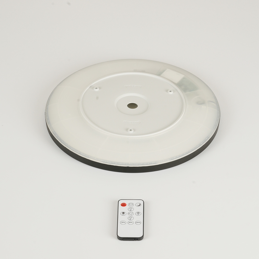 Brilagi - Dimmbare LED-Deckenleuchte ULTRA SLIM LED/18W/230V 2700-6500K d 30 cm schwarz + Fernbedienung