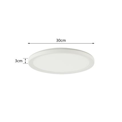 Brilagi - Dimmbare ULTRA SLIM LED/18W/230V 2700-6500K Ø 30 cm Weiß + Fernbedienung