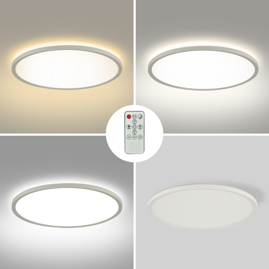Brilagi - Dimmbare LED-Deckenleuchte ULTRA SLIM LED/24W/230V 2700-6500K d 42 cm weiß + Fernbedienung