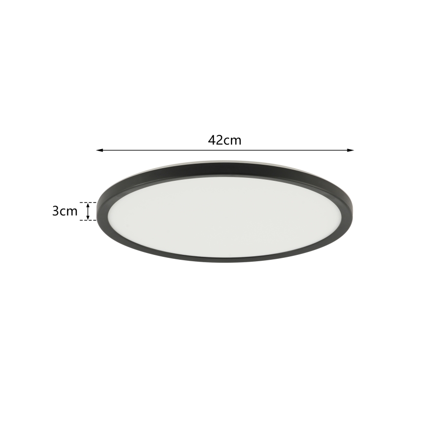 Brilagi - Dimmbare LED-Deckenleuchte ULTRA SLIM LED/24W/230V 2700–6500K Ø 42 cm schwarz + Fernbedienung