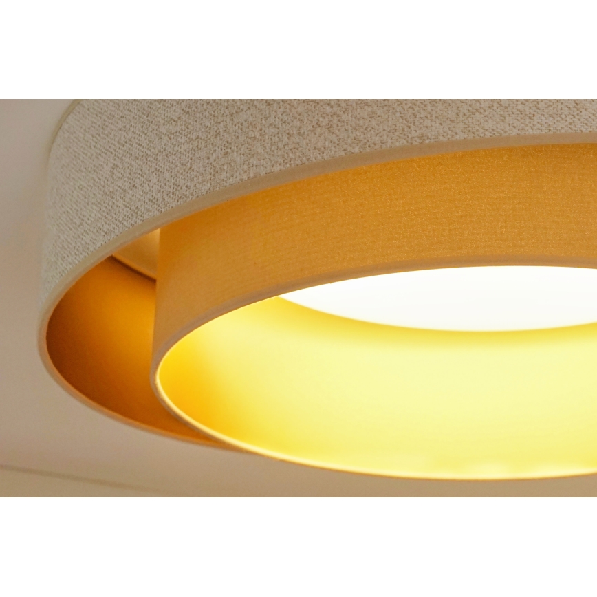 Brilagi - Dimmbare LED-Deckenleuchte VEGAS SHINE LED/24W/230V d 60 cm 3000/4000/6500K cremefarben/beige + Fernbedienung