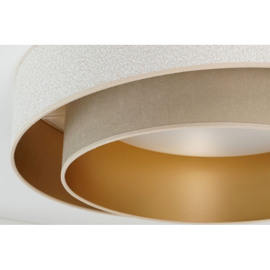 Brilagi - Dimmbare LED-Deckenleuchte VEGAS SHINE LED/24W/230V d 60 cm 3000/4000/6500K cremefarben/beige + Fernbedienung