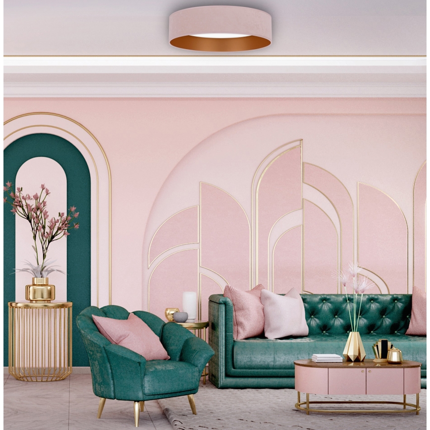 Brilagi – Dimmbare LED-Deckenleuchte VELVET SMART LED/24W/230V d. 45 cm 2700-6500K Wi-Fi Tuya pink/golden + Fernbedienung